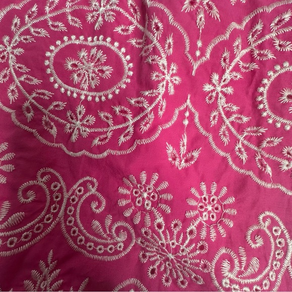 NWT Kasia x Anthropologie Pink Embroidered Off-The-Shoulder Bell Sleeve Top xs - Picture 14 of 14